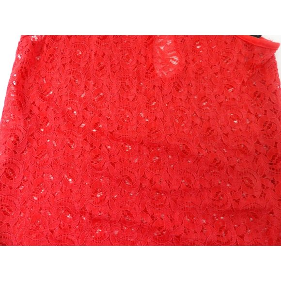 Women's Bright Orange see Thru Lace Tank Top size Medium NWT - Picture 2 of 5